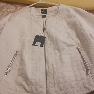 Beautiful White Faux Leather Jacket